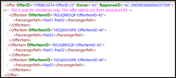 API Documentation | Order Create Functional Capabilities| Air Canada NDC